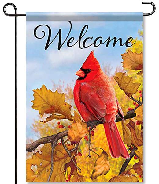 Garden Flag - Welcome Cardinal