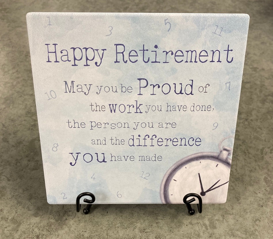 Retirement - Plaque with Easel
