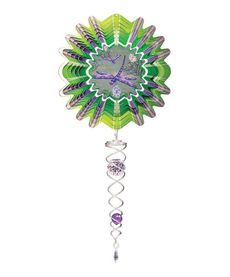 Garden - Wind Spinner - Mini Set - Dragonfly with Silver and Purple