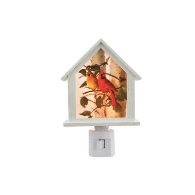 Night Light - Summer Cardinals Birdhouse Night Light
