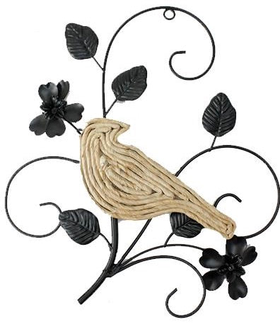 Garden - Wicker Bird Metal Wall Art