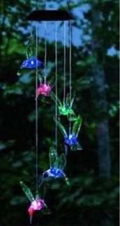 Garden - Solar Wind Chime - Hummingbirds