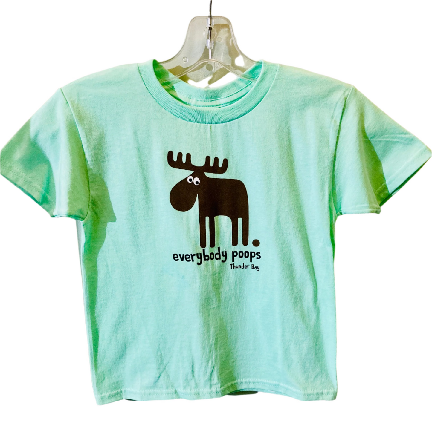 Kid's T-shirt - "Everybody Poops", Thunder Bay - Mint Green