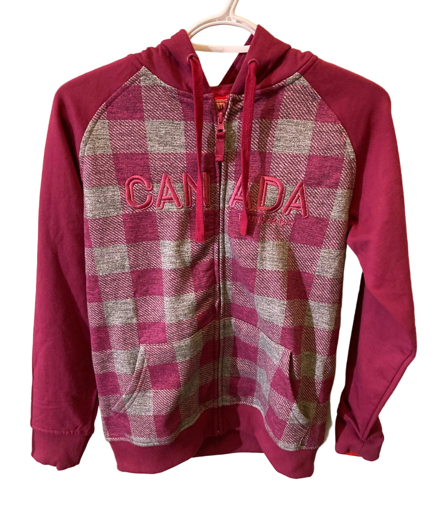Sweatshirt - Thunder Bay Canada - Berry Plaid