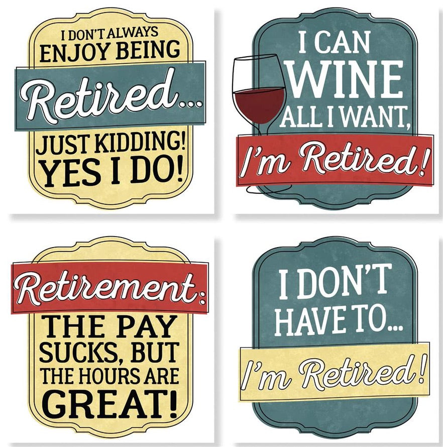 Coasters - Retirement Humour Set