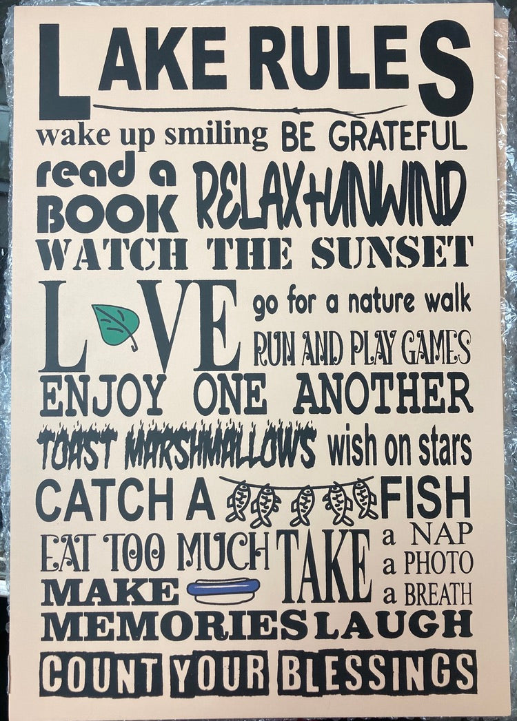 Sign - Lake Rules