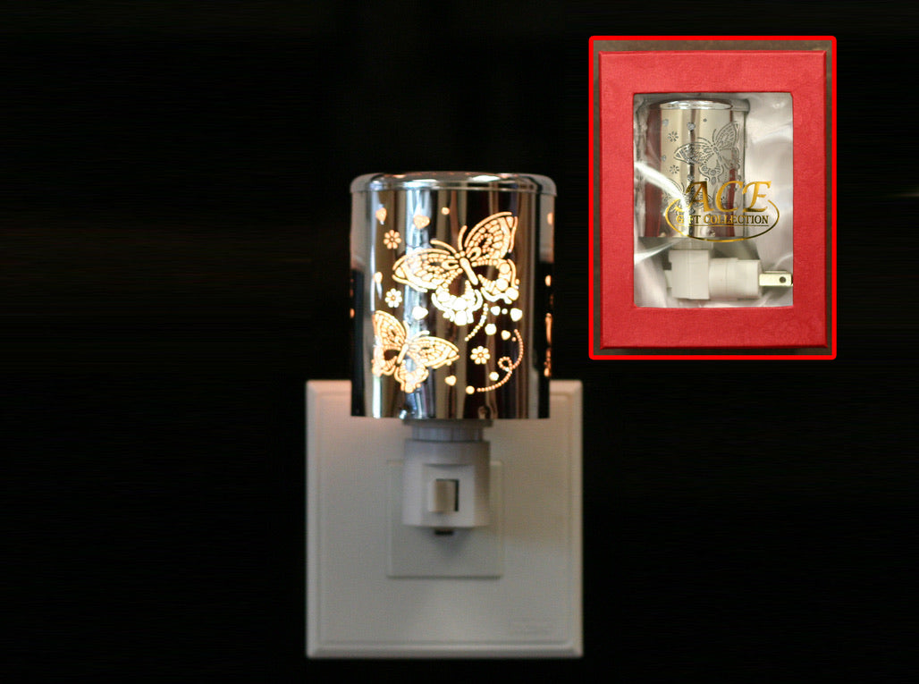 Night Light - Silver Butterfly