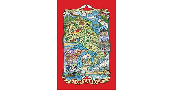 Tea Towel - Ontario Map