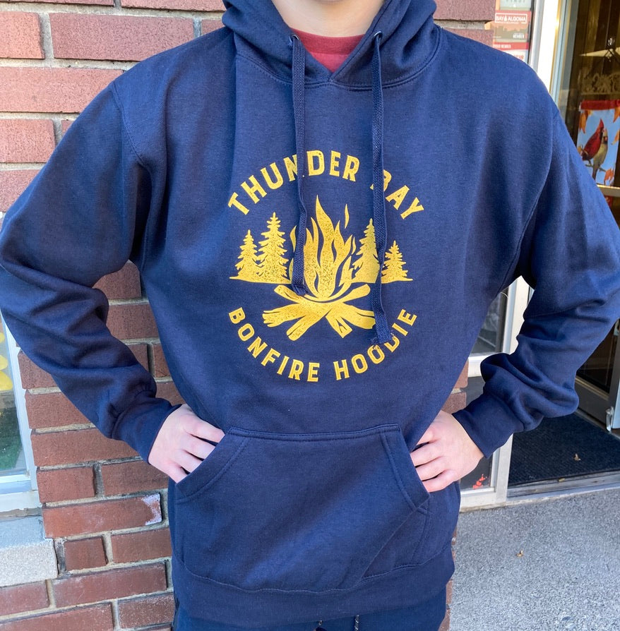 Souvenir Clothing - Navy Side Pocket Bonfire Hoodie - Thunder Bay