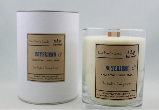 Soy Harvest Candles - Boyfriend - Timber Flame