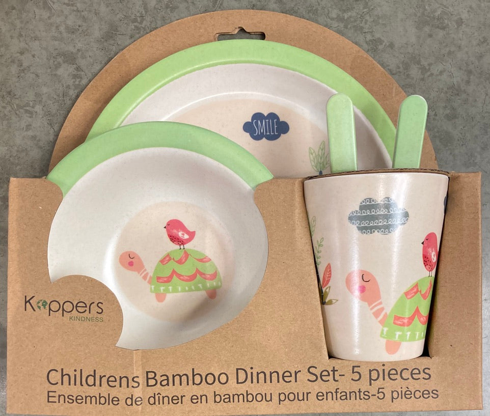 Children's Bamboo Dinner Set - 5 Pieces