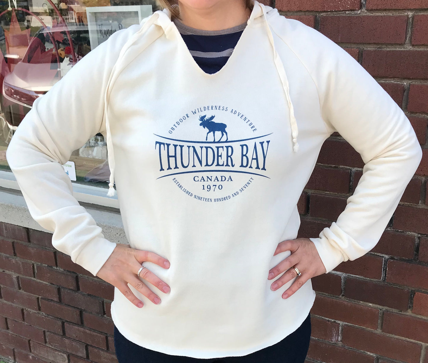 Ladies Sweatshirt - Thunder Bay, Canada, 1970 - Cream