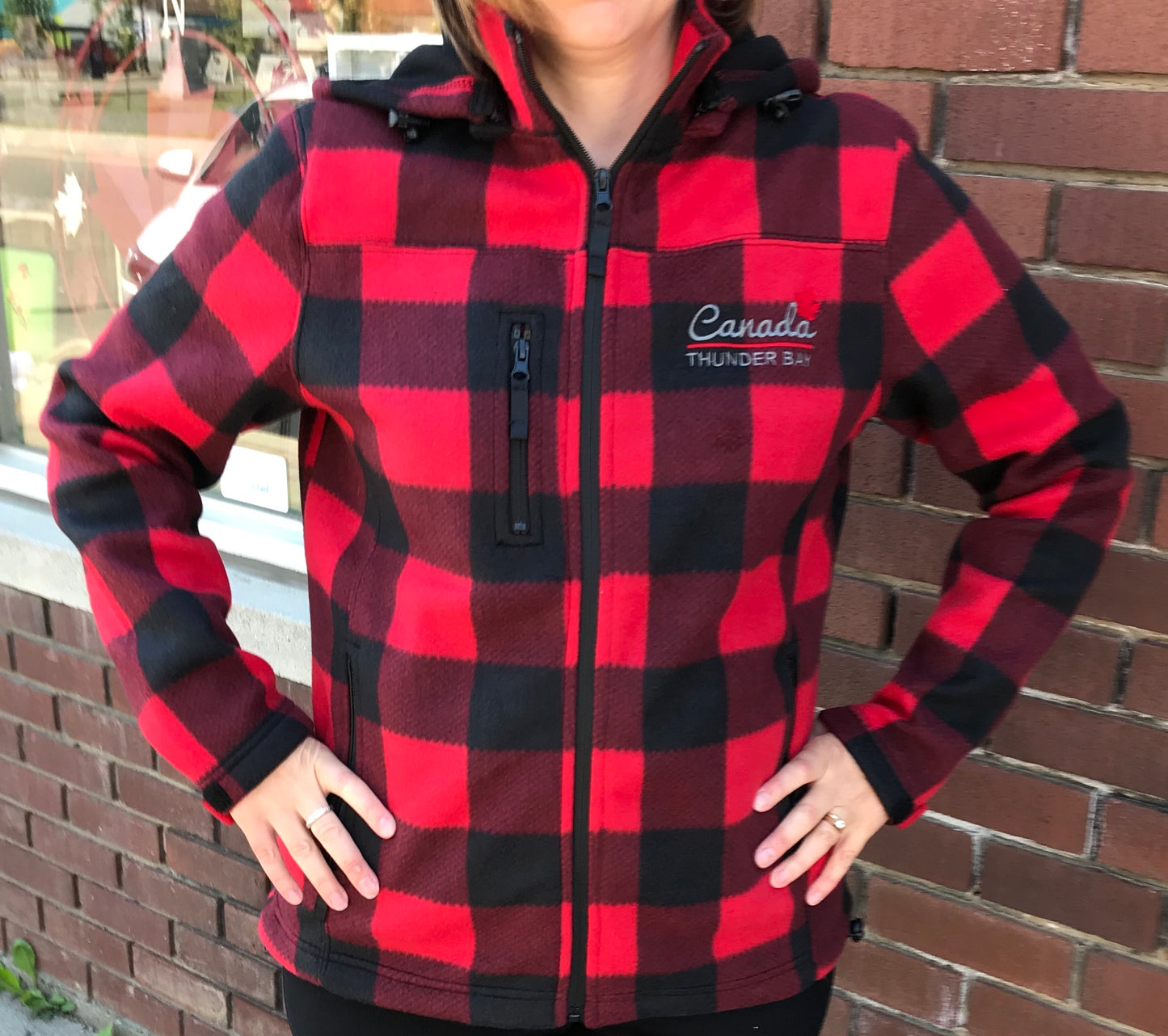 Ladies Plaid Jacket - Thunder Bay, Canada - Red/Black