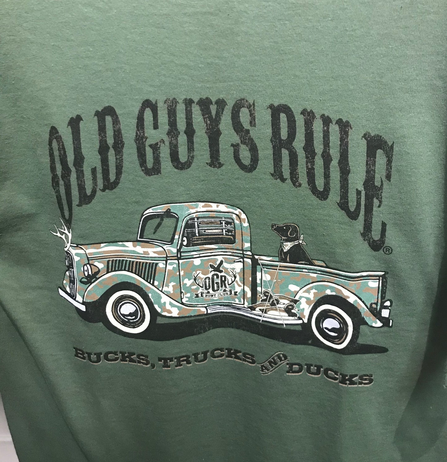 Old Guy's Rule T-Shirt - "Bucks, Ducks & Trucks"