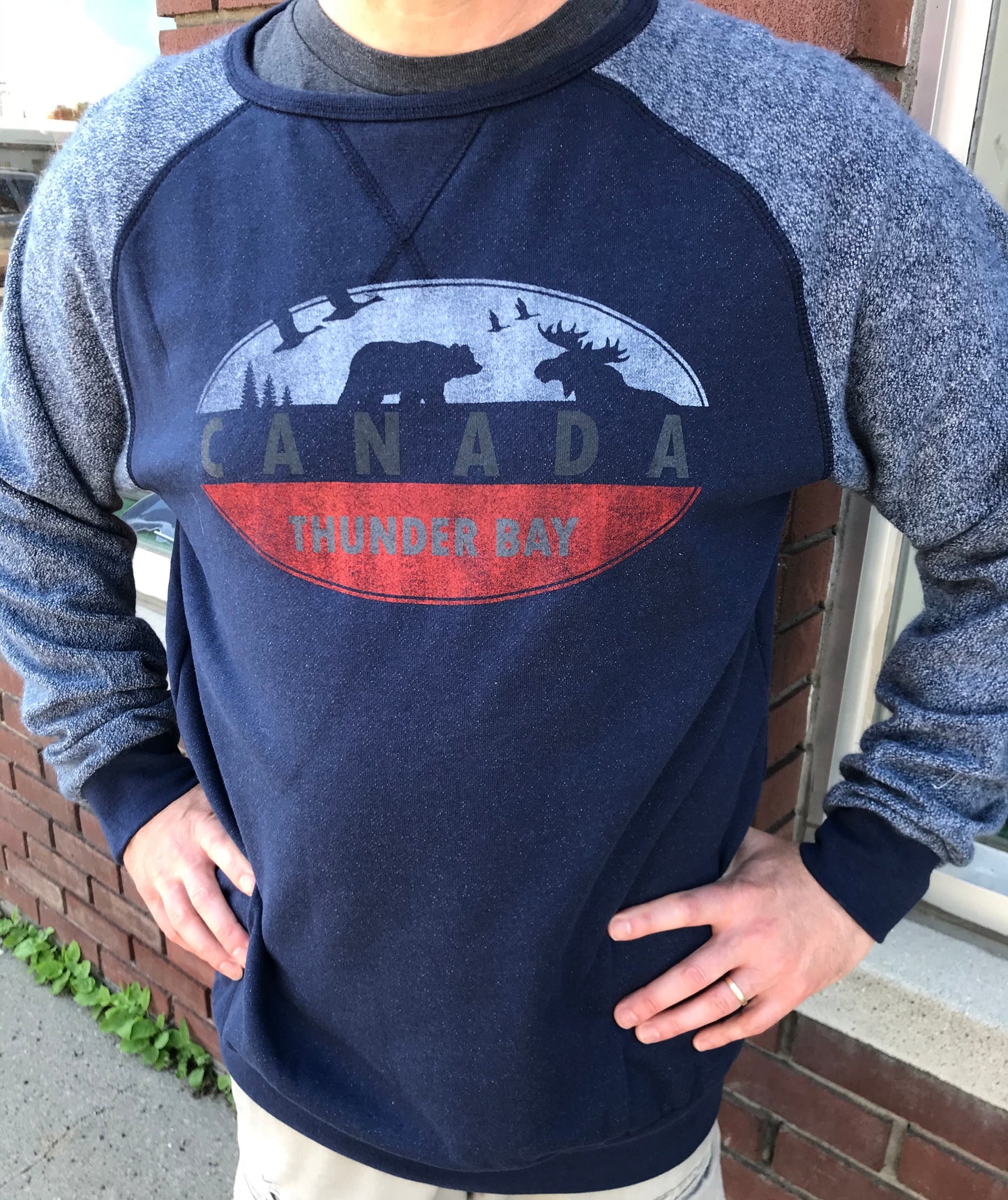 Men's Crewneck Long Sleeve Sweatshirt - Blue