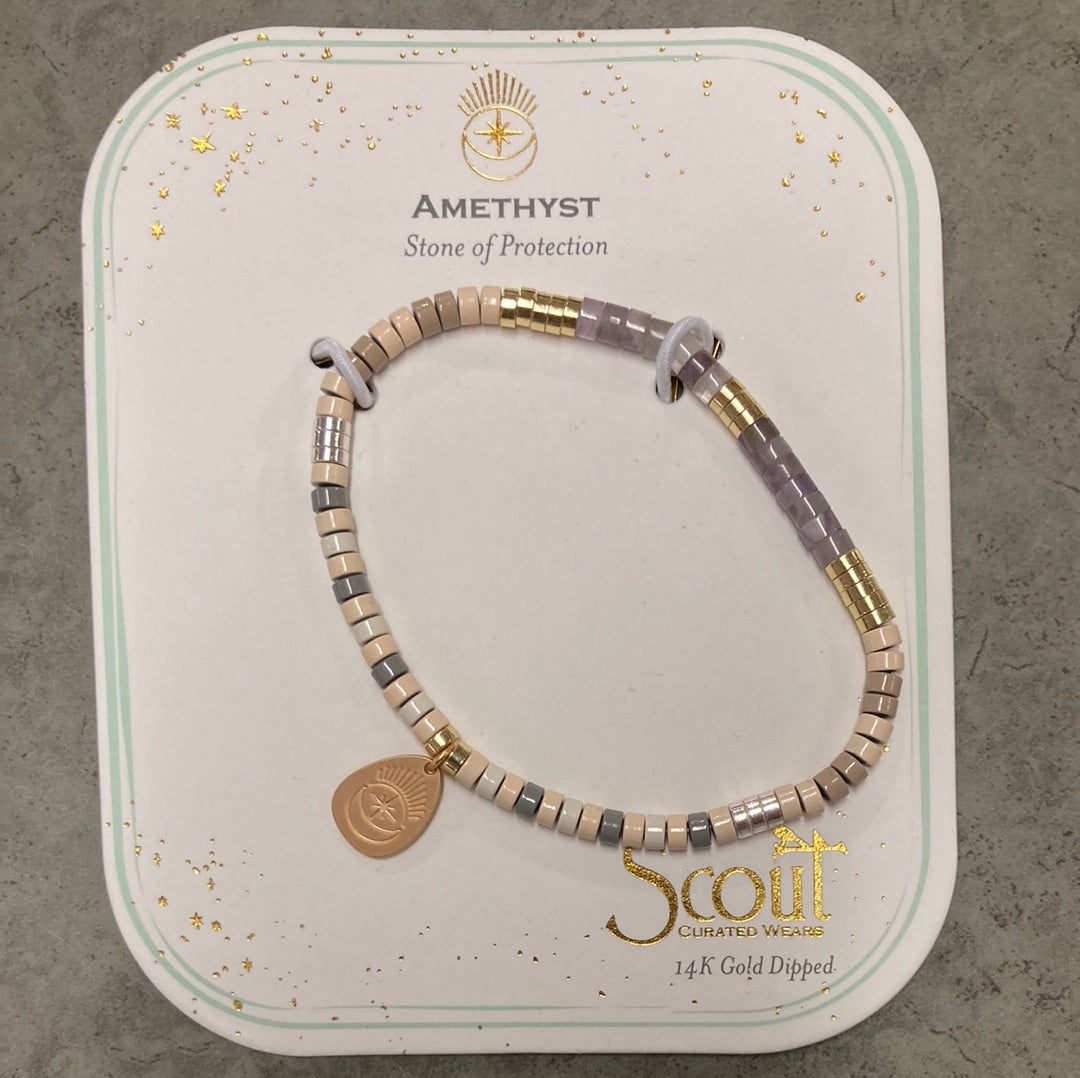 Scout Curated Wears - Stone of Protection - Amethyst Bracelet