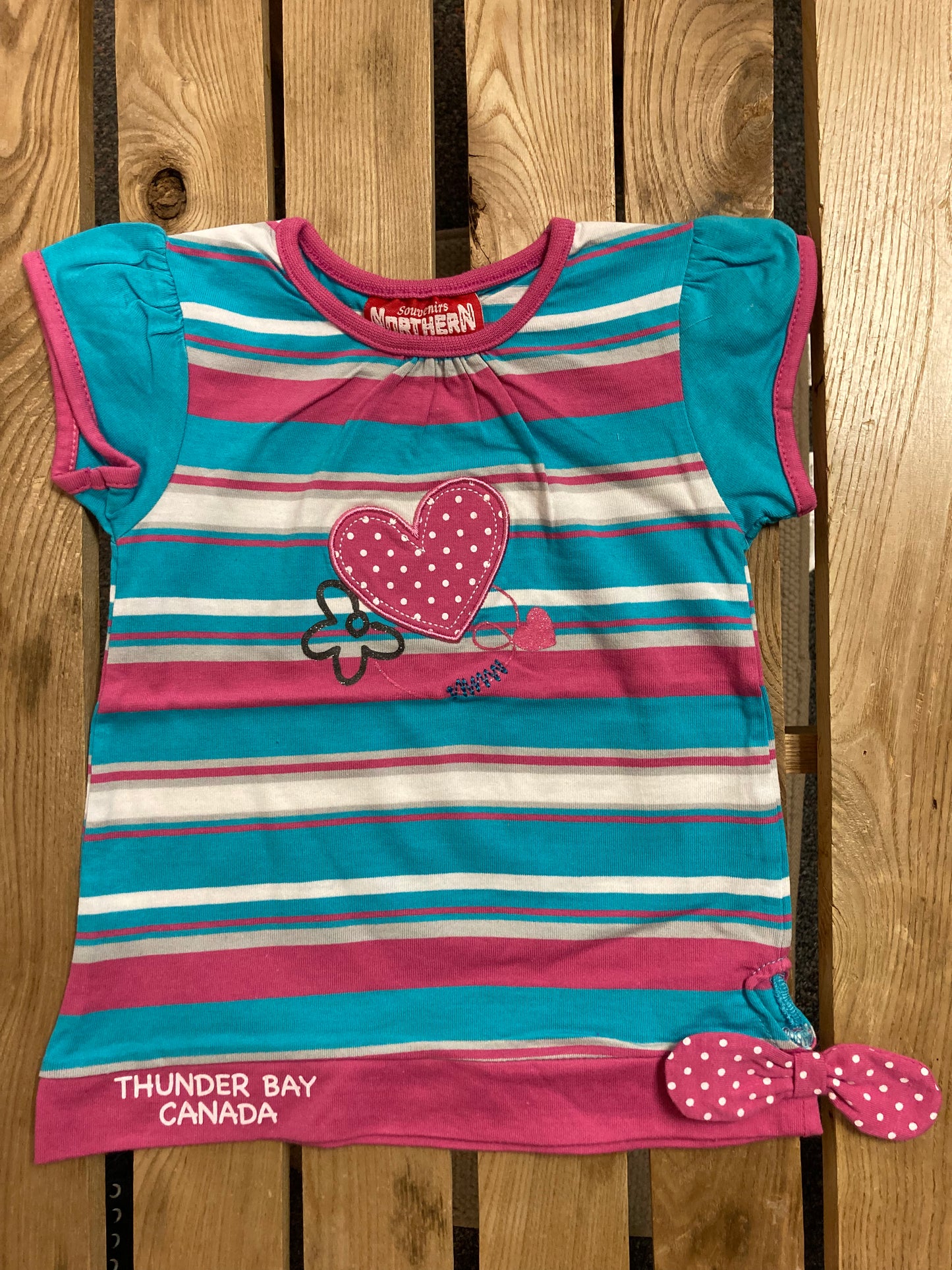 Souvenir Clothing - Girls Stripe Rib Top