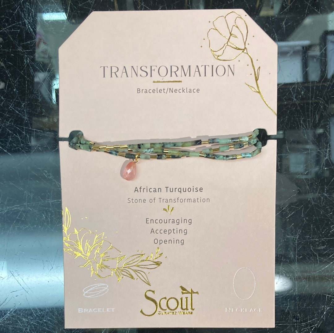 Scout Curated Wears - Bracelet/Necklace - African Turquoise