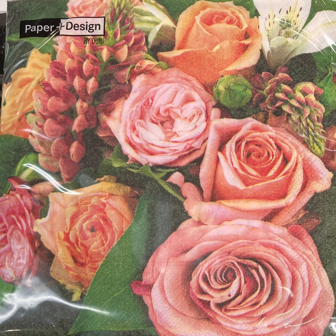 Napkins - Lunch - Romantic Flowers