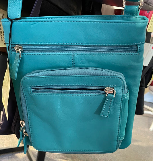 Leather Bag - Canadian Traveler - Turquoise
