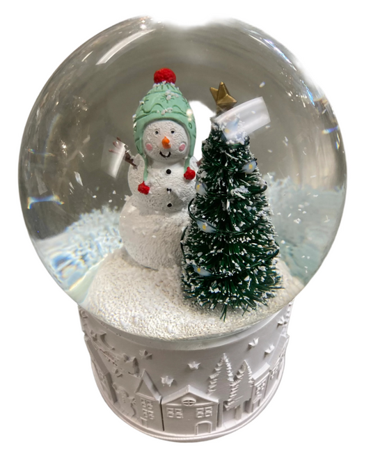 Christmas - LED Snowglobe - Snowman and Tree