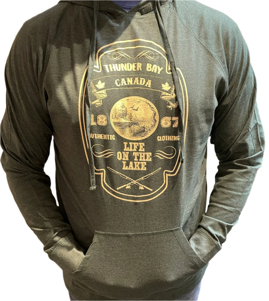 Souvenir Clothing - Lightweight Hoodie - Thunder Bay, Canada, Life on the Lake - Forest