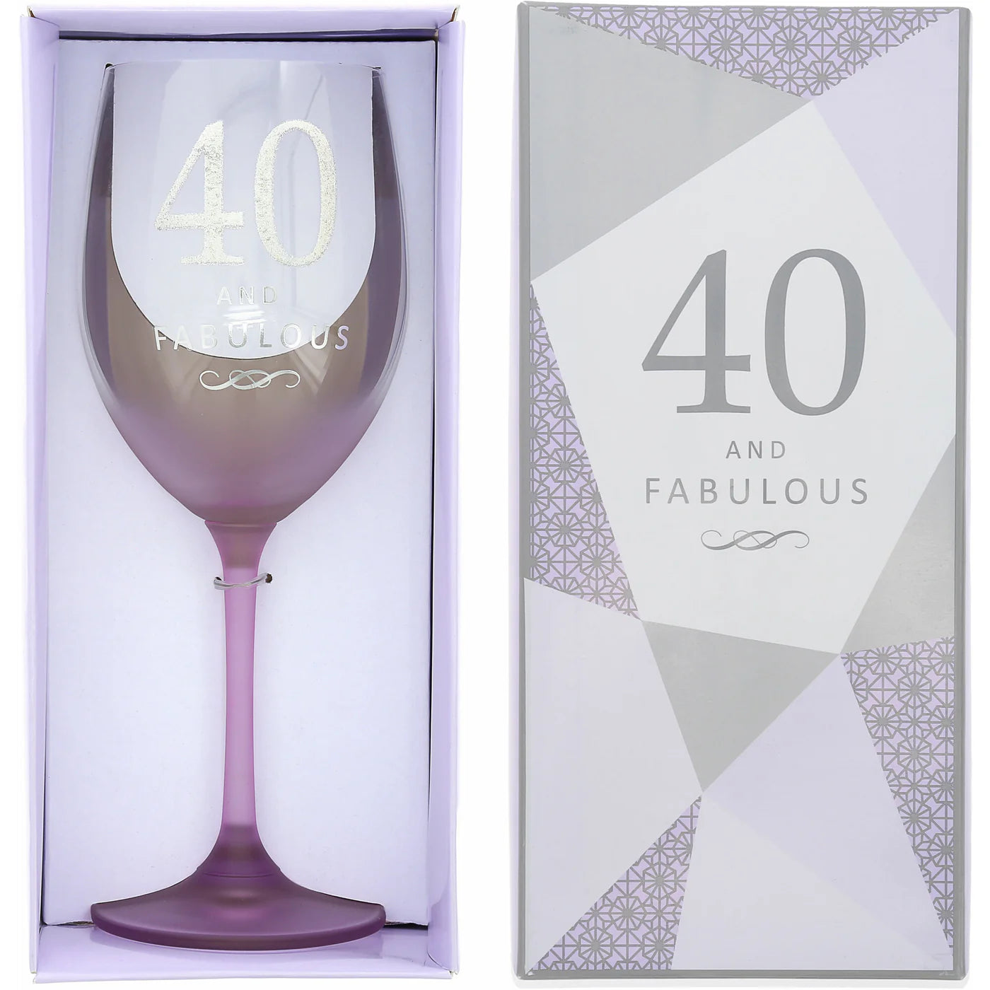 Crystal Wine Glass - 40th