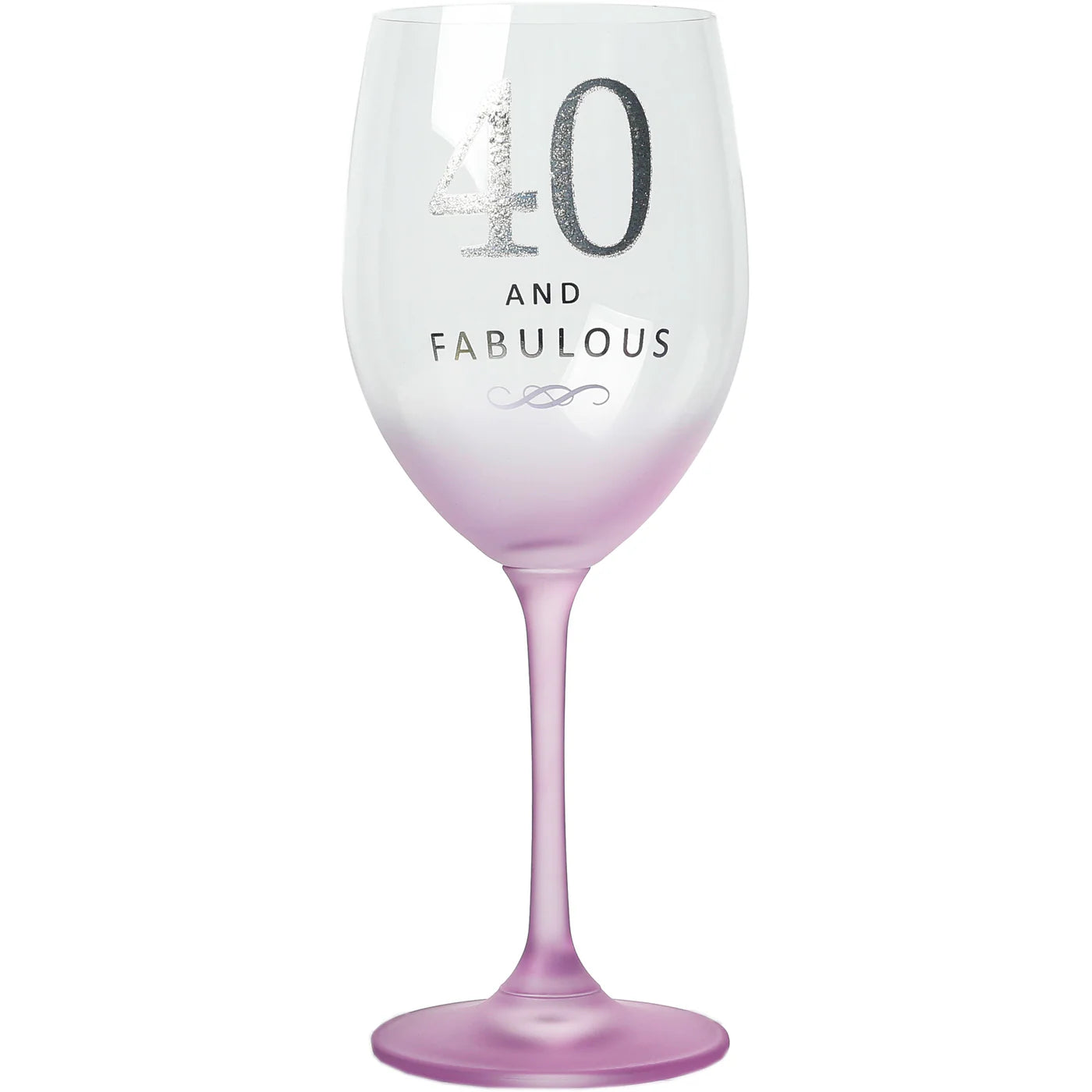 Crystal Wine Glass - 40th