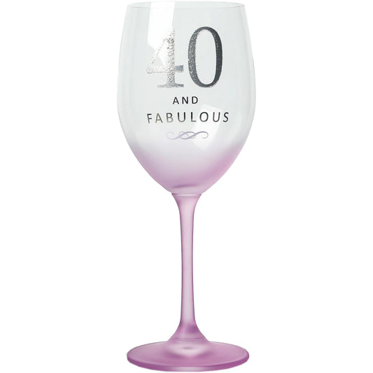 Crystal Wine Glass - 40th