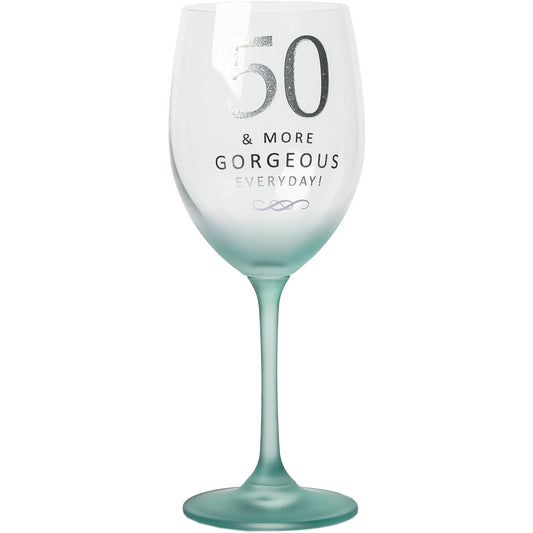 Crystal Wine Glass - 50th