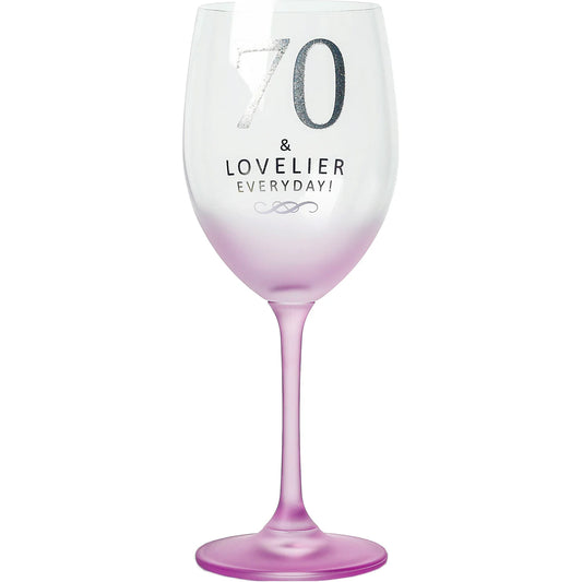Crystal Wine Glass - 70th