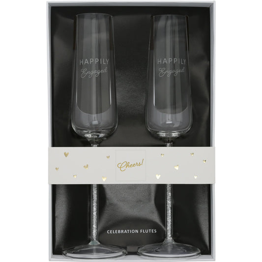 Drinkware - Engaged - 7 oz. Glass Toasting Flute Set