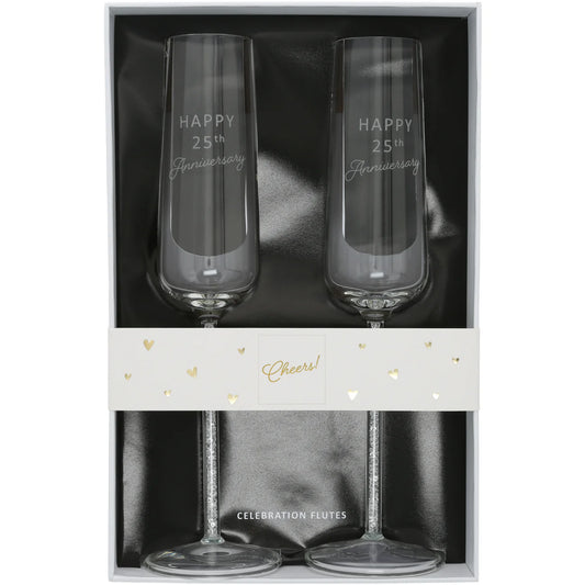 Drinkware - 25th Anniversary 7 oz. Toasting Flute Set