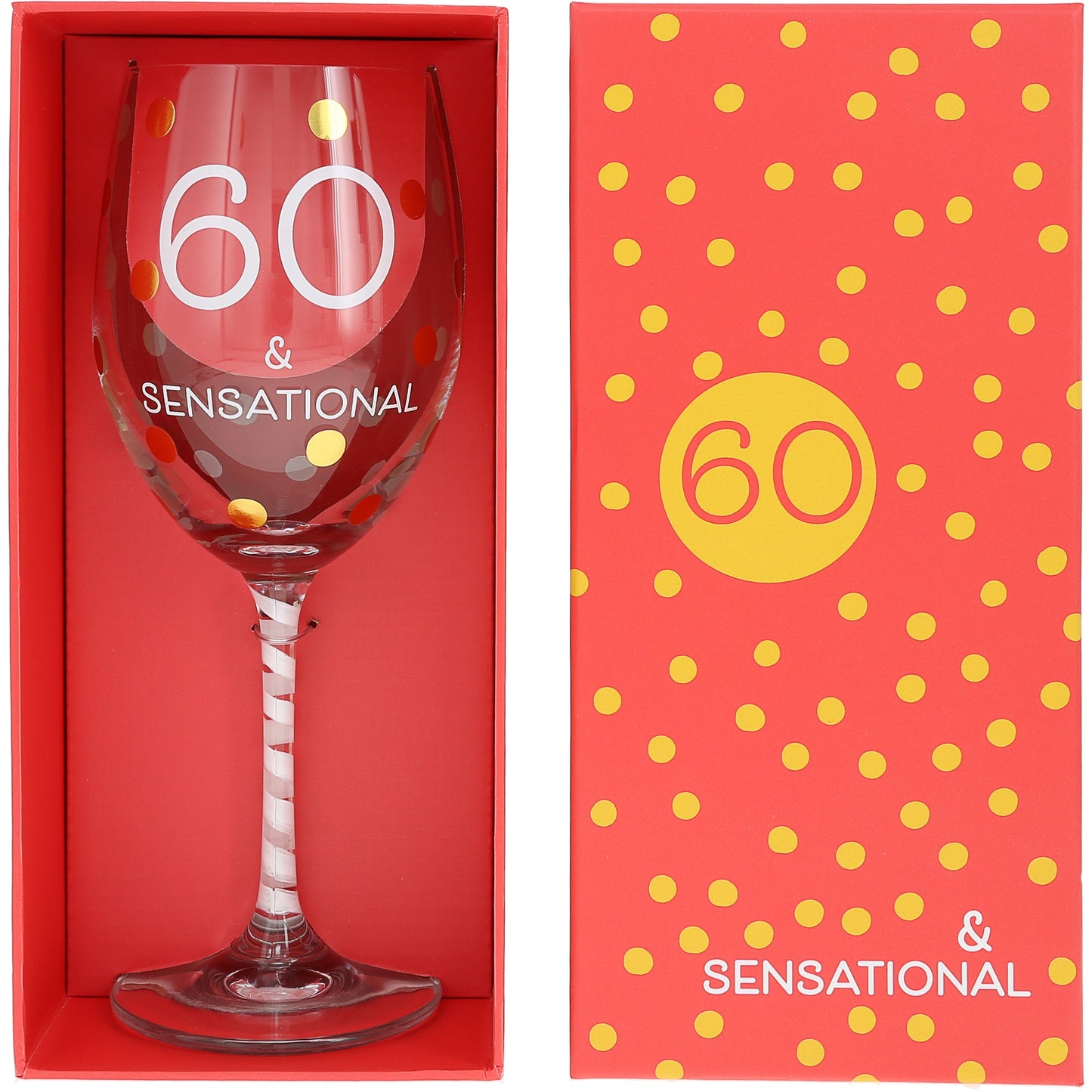 Drinkware - Crystal Wine Glass - 60 & Fabulous