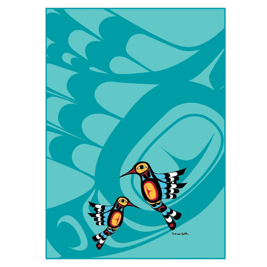 Oscardo - Francis Dick - Eco Tea Towel - Hummingbird