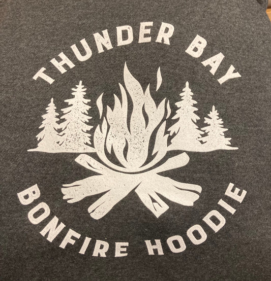 Souvenir Clothing - Side Pocket Bonfire Hoodie - Thunder Bay - Grey