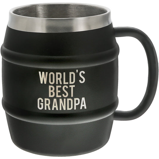 Drinkware - Man Made - Double Wall Stein Glass - World's Greatest Grandpa