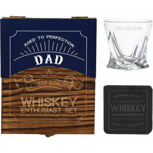 Drinkware - Man Made - Dad - Whiskey Glass Gift Set