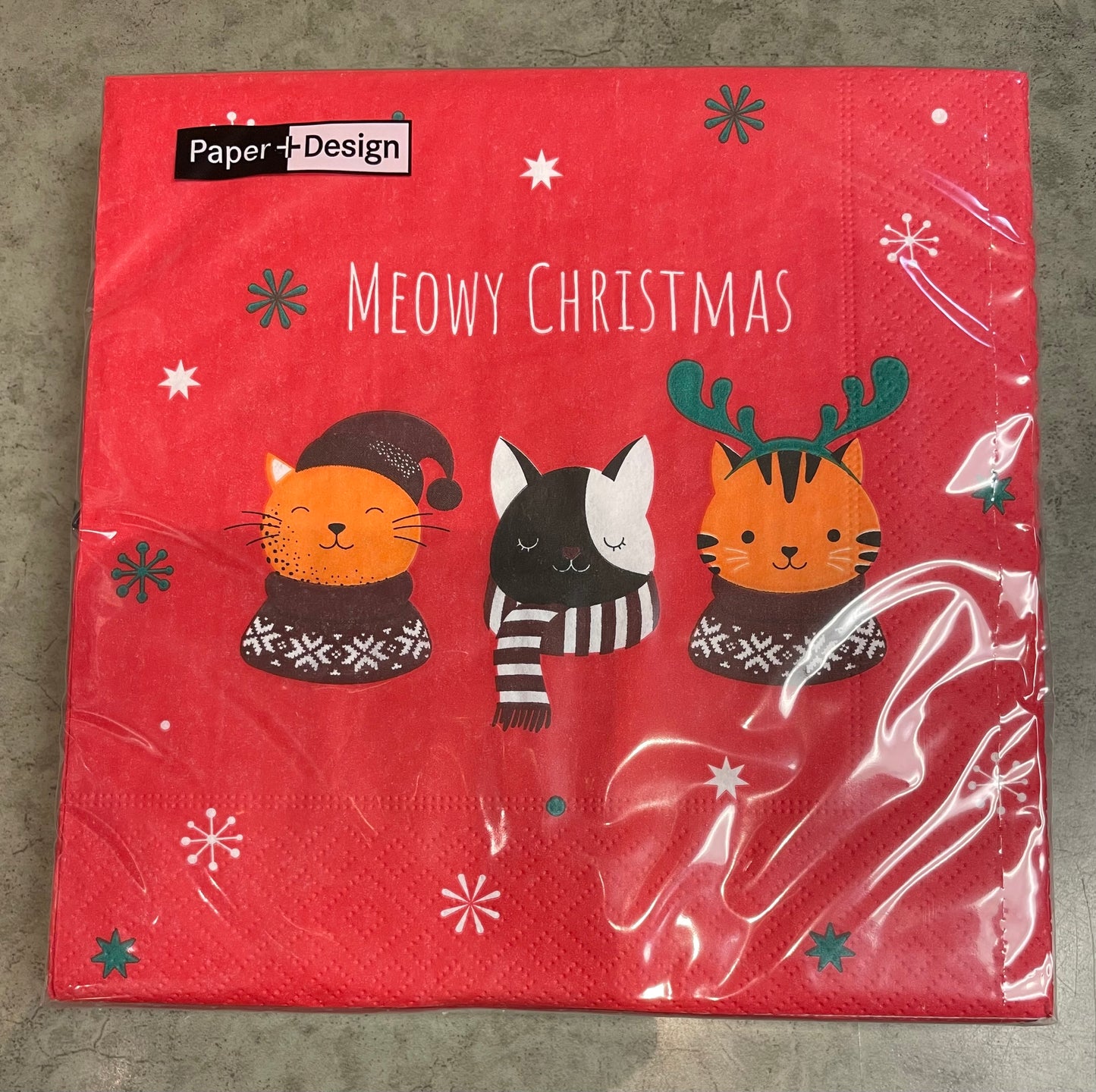 Napkins - Lunch - Meowy Christmas