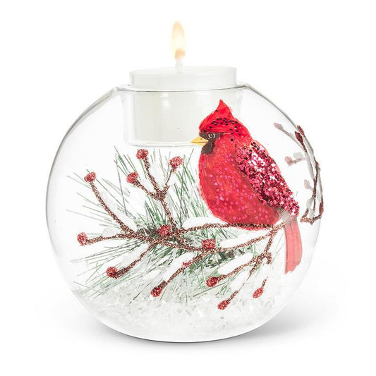 Christmas - Cardinal Votive Candle Holder