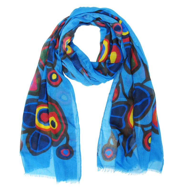 Oscardo - Norval Morrisseau - Eco Scarf - Flowers and Birds