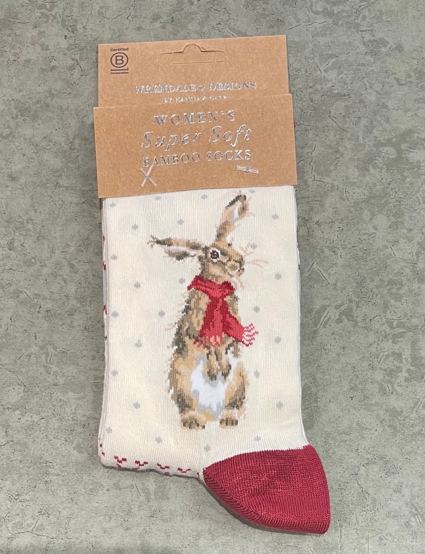 Wrendale Designs - Women's Socks - Winter Hare