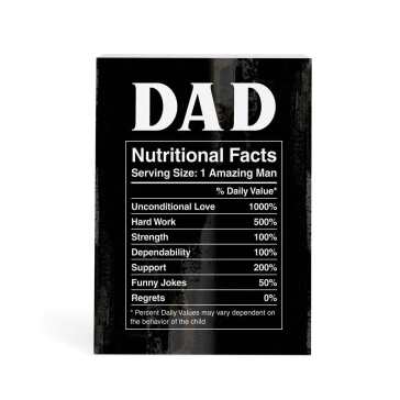 Sign - Word Block - Dad - Nutritional Facts