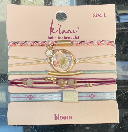 K'Lani Hair Tie & Bracelet - Bloom