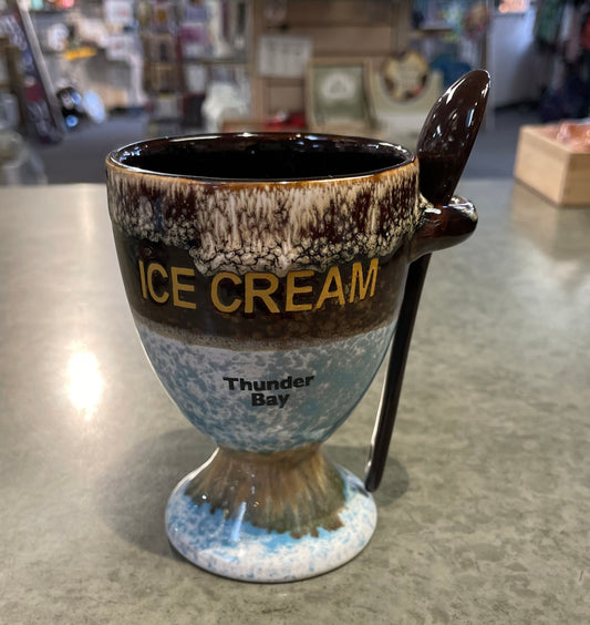 Souvenir - Ice Cream Mug with Spoon - Thunder Bay