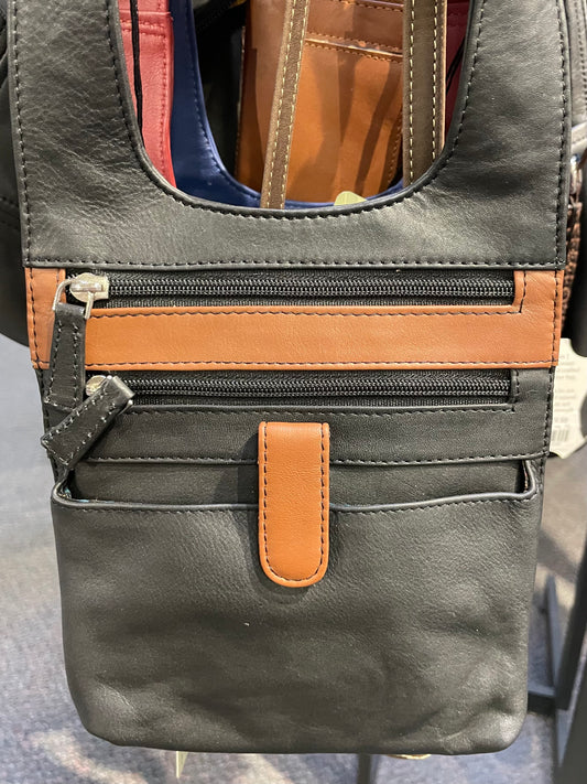 Leather Bag - Canadian Traveler - Black/Brown