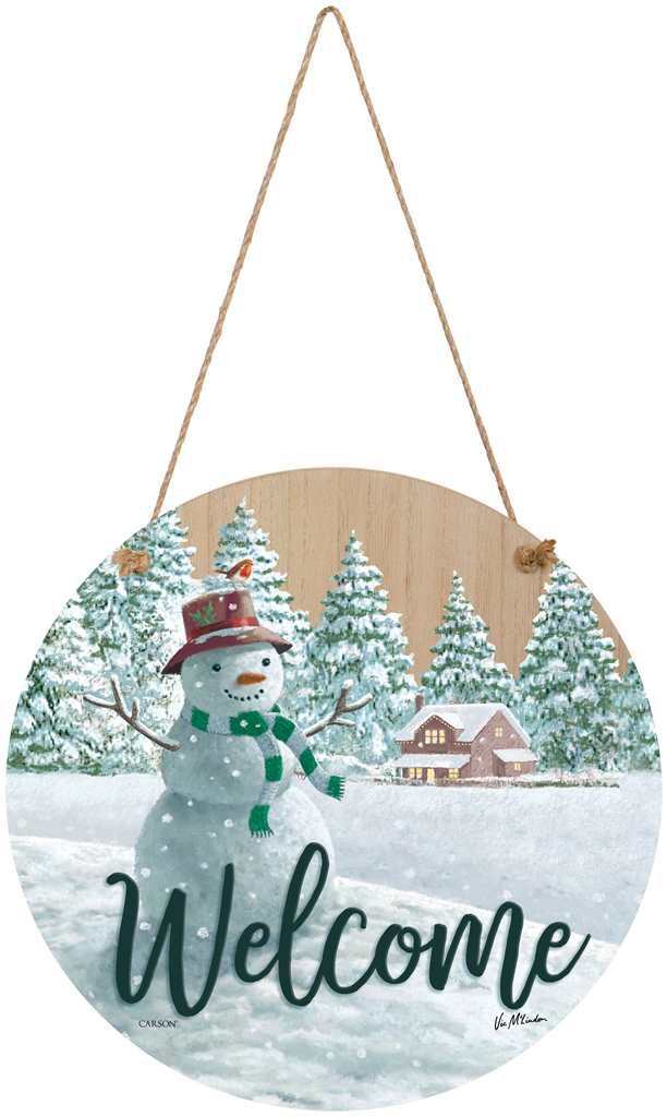 Christmas - Sign - Welcome - Snowman