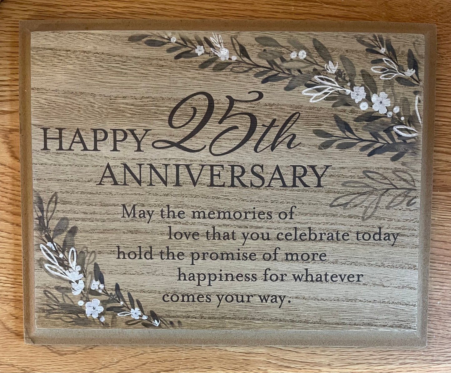 25th Anniversary Plaque - May The Memories of Love...