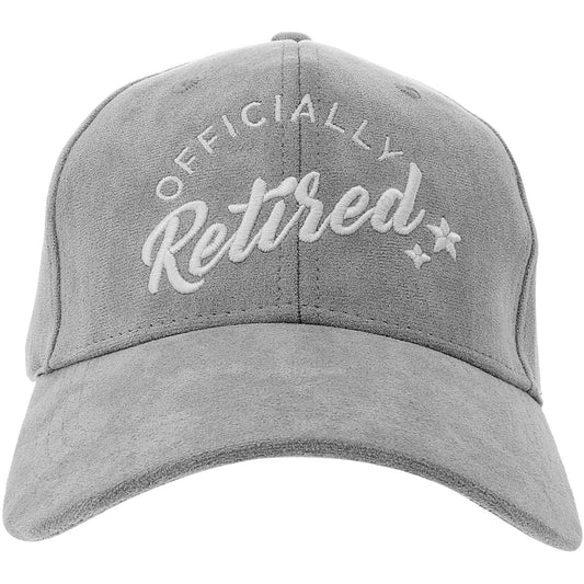 Retirement - Retired Gray Adjustable Suede Hat