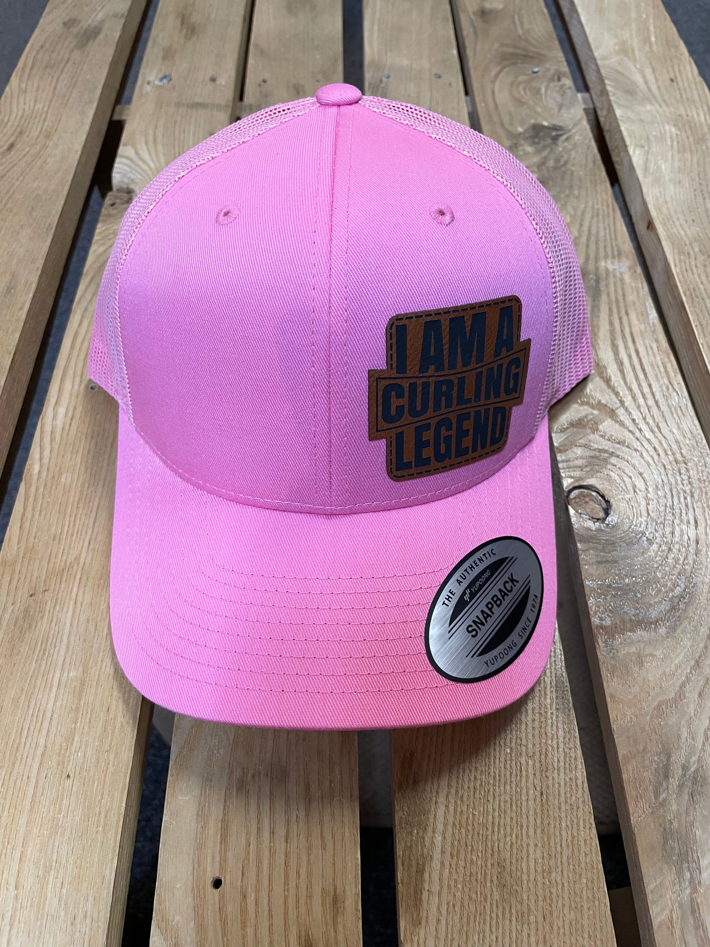 Ball Cap - With Leather Patch - I am a Curling Legend